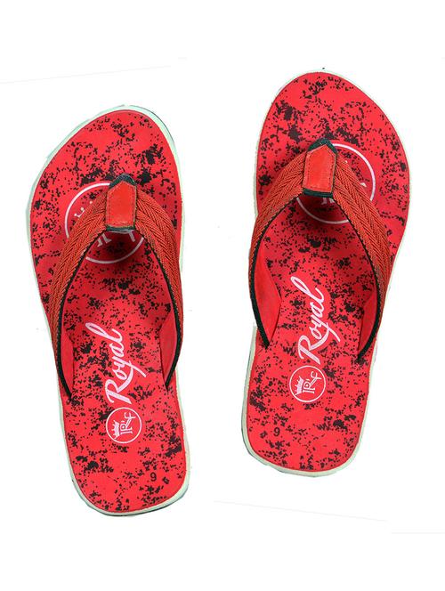 red leatherette slip on flip flops - 19765317 - Very Small Image - 1