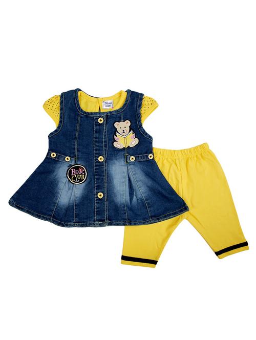 girls embroidered dungaree and twinset - 19765617 - Very Small Image - 1