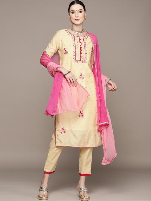 embroidered kurta pant set - 19766148 - Very Small Image - 1
