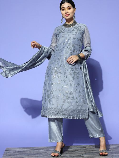 floral kurta pant set - 19766151 - Very Small Image - 1