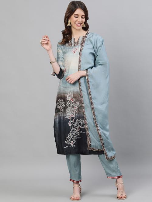 floral print kurta pant set - 19766155 - Very Small Image - 1