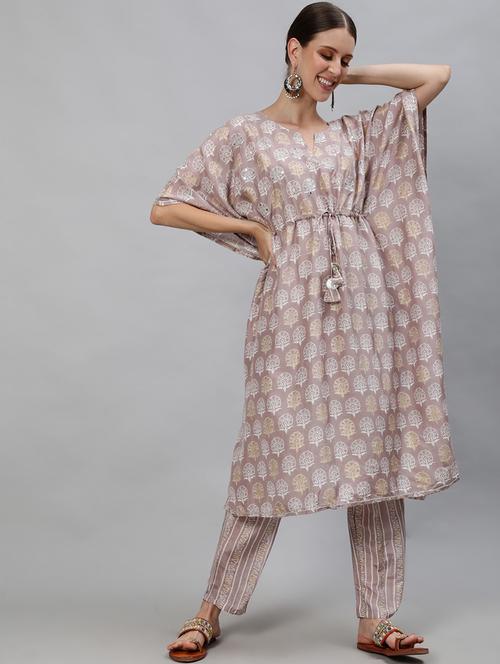 printed kaftan set - 19766188 - Very Small Image - 1