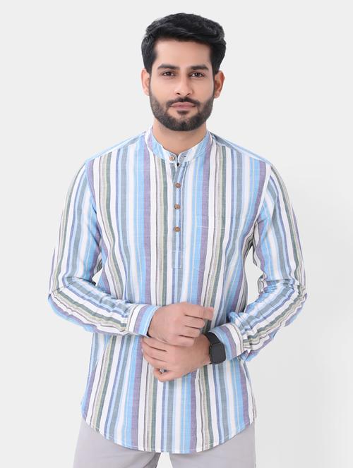 multi color cotton short kurta - 19766405 - Very Small Image - 1