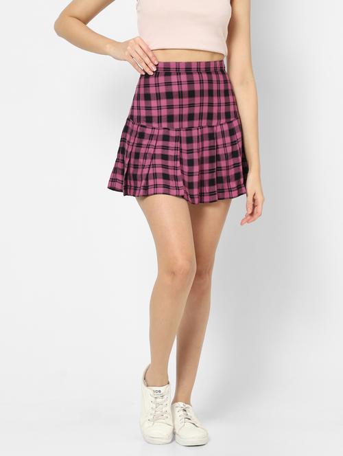 pink checkered cotton skirt - 19766598 - Very Small Image - 1