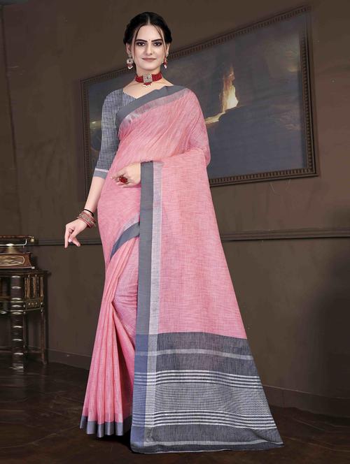 self design zari work woven saree with blouse - 19771165 - Very Small Image - 1