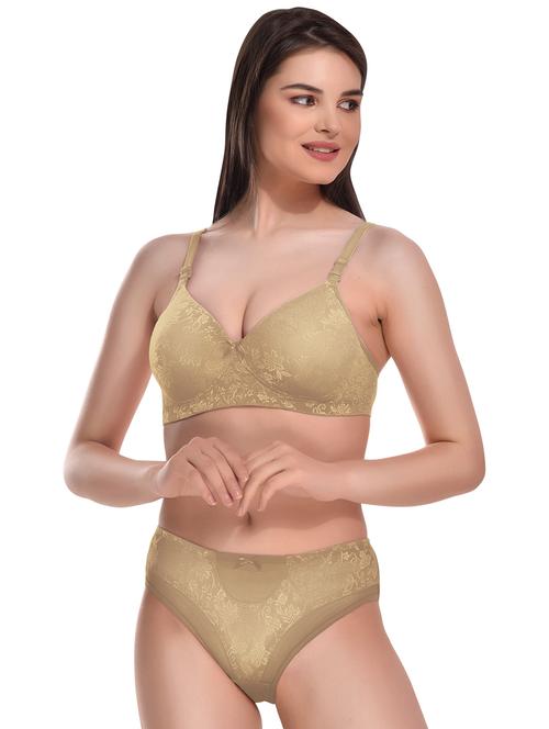 floral polyester bras and panty set - 19771607 - Very Small Image - 1