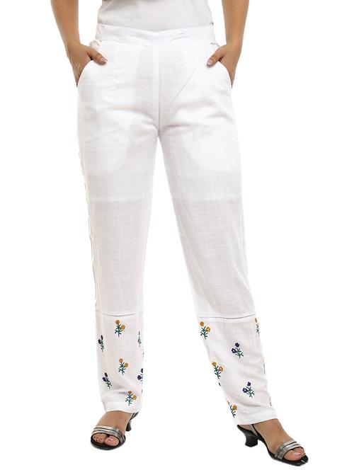 women white printed palazzos - 19771663 - Very Small Image - 1