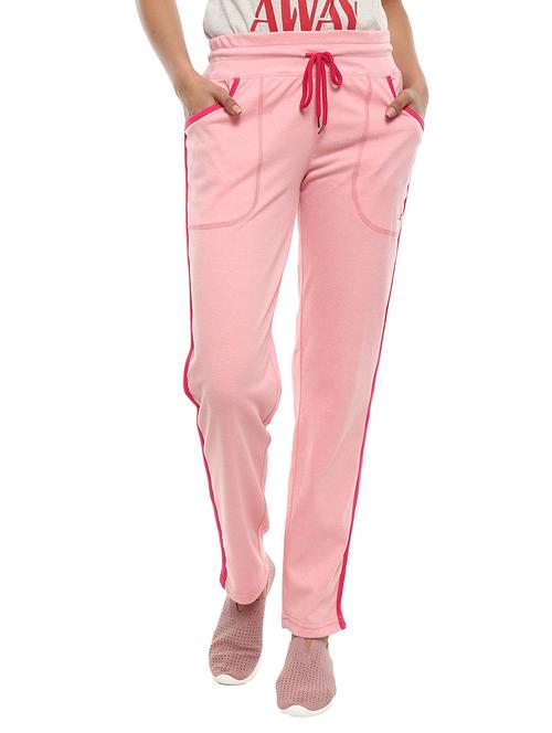 women pink tapered regular track pant - 19771939 - Very Small Image - 1
