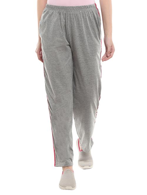 grey side taped cotton track pants - 19771973 - Very Small Image - 1