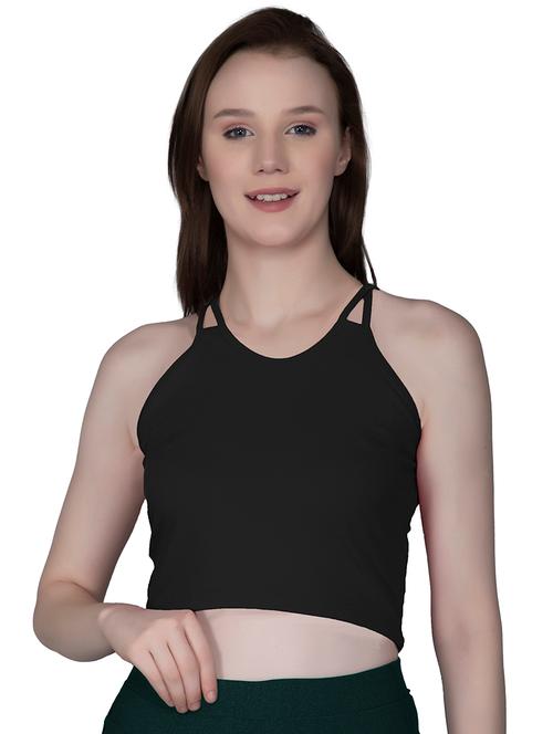 v-neck solid crop top - 19772516 - Very Small Image - 1