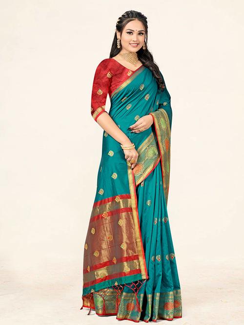 self design bordered saree - 19774729 - Very Small Image - 1