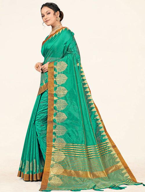 self design bordered saree - 19774741 - Very Small Image - 1