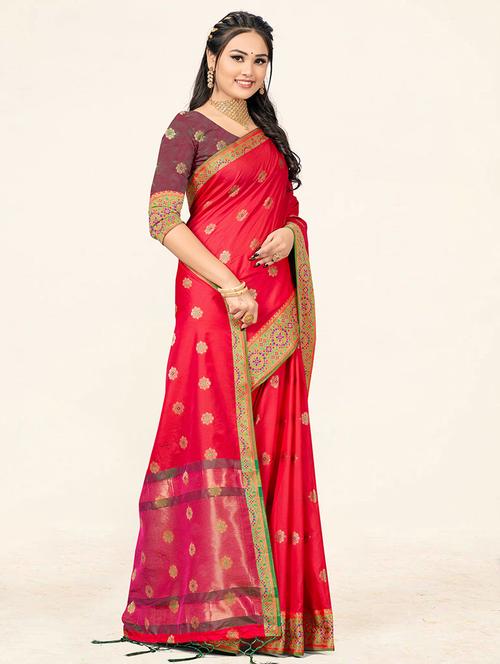 self design woven saree - 19774755 - Very Small Image - 1