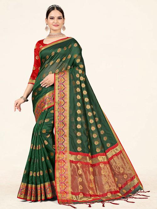 self design woven saree - 19774880 - Very Small Image - 1