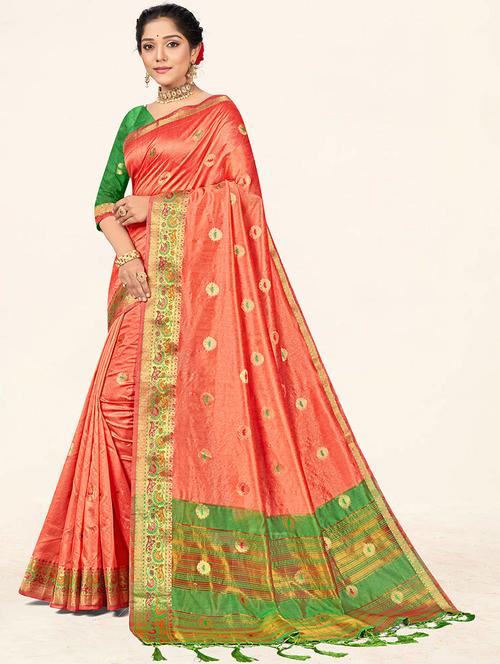 self design woven saree - 19774930 - Very Small Image - 1
