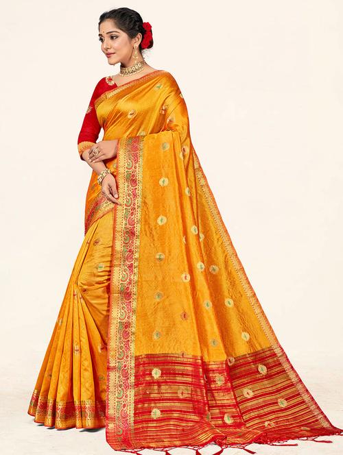 self design woven saree - 19774932 - Very Small Image - 1