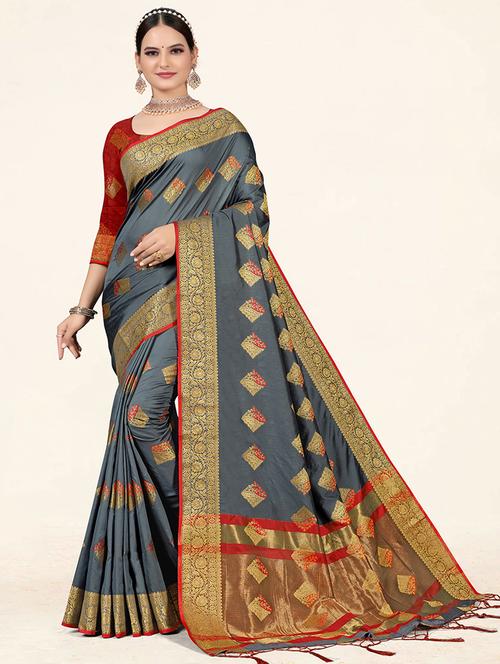 self design woven saree - 19774983 - Very Small Image - 1