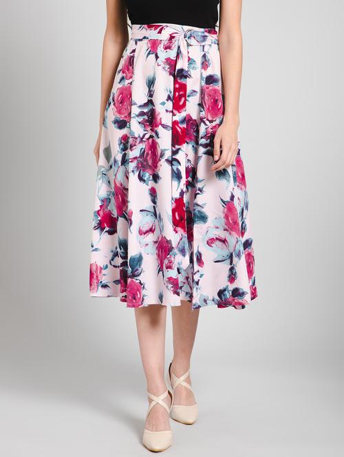 florals print flared skirt - 19775879 - Very Small Image - 1