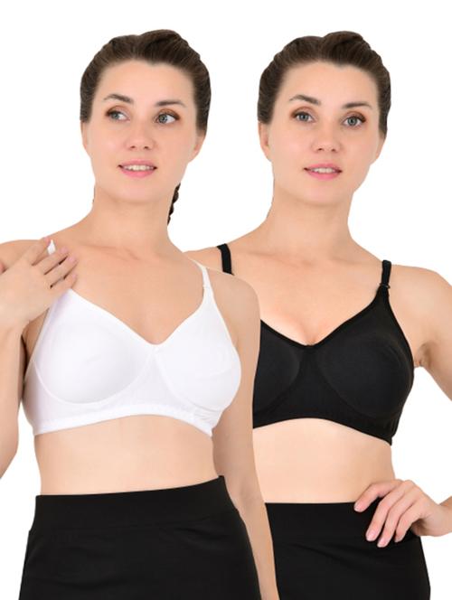 pack of 2 solid regular bra - 19776096 - Very Small Image - 1