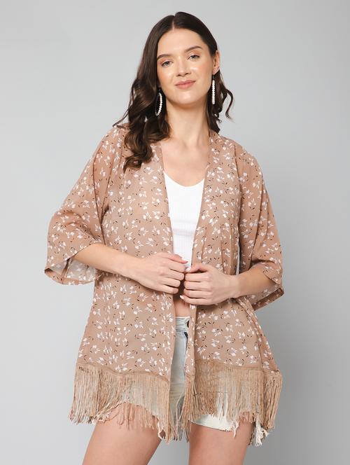 women printed georgette shrug - 19777888 - Very Small Image - 1