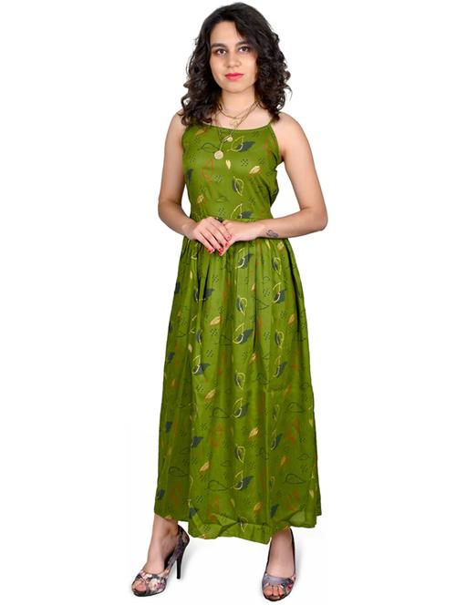 printed fit & flare ethnic dress - 19778684 - Very Small Image - 1