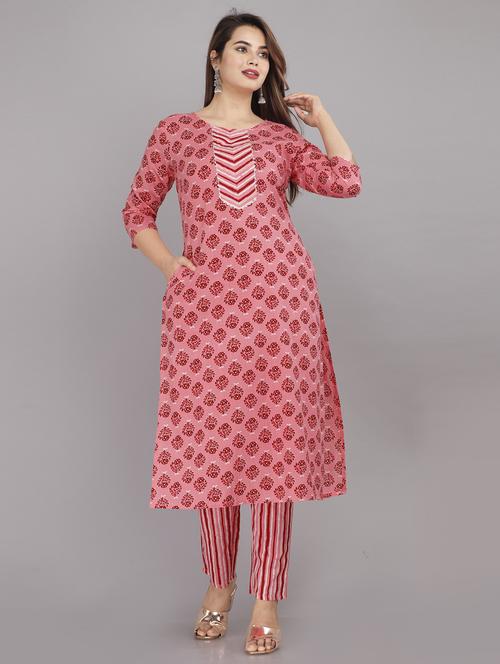 floral print kurta pant set - 19778713 - Very Small Image - 1