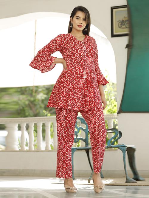 printed kurta pant set - 19778762 - Very Small Image - 1