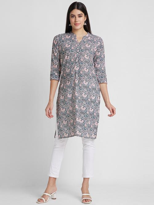 women's straight kurta - 19779242 - Very Small Image - 1