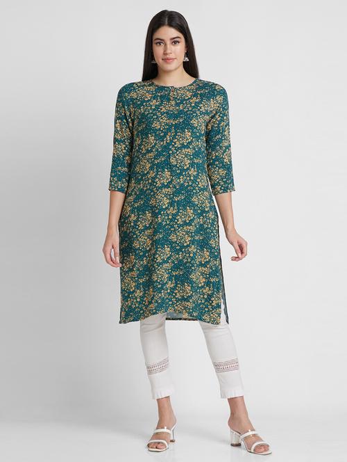 women's straight kurta - 19779250 - Very Small Image - 1