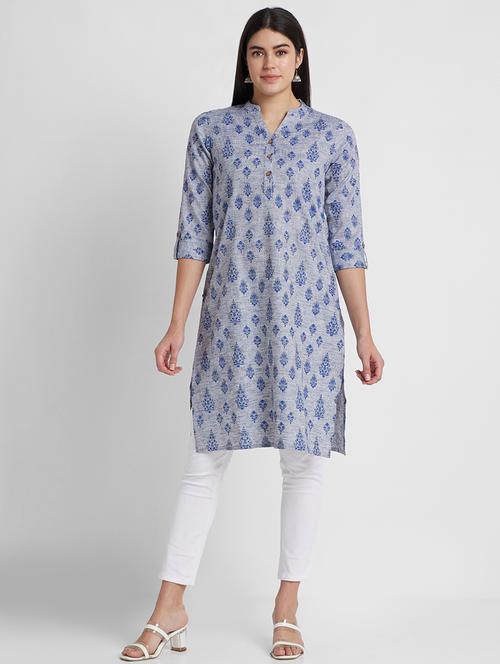 women's straight kurta - 19779256 - Very Small Image - 1