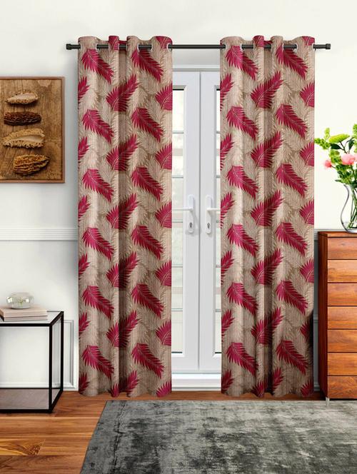stylish and attractive printed curtains - pack of 2 - 19779765 - Very Small Image - 1
