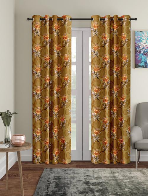 stylish and attractive printed curtains - set of 2 - 19780243 - Very Small Image - 1