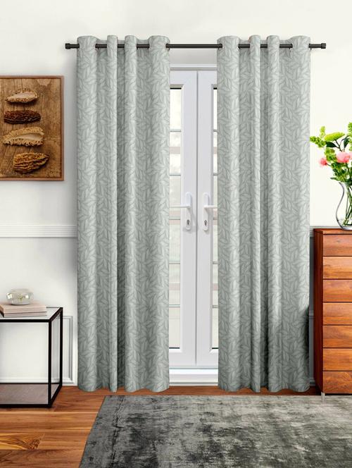 stylish and attractive self design curtains - pack of 2 - 19780321 - Very Small Image - 1