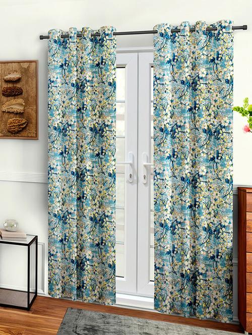cortina designer eyelet printed home curtains - 19780424 - Very Small Image - 1