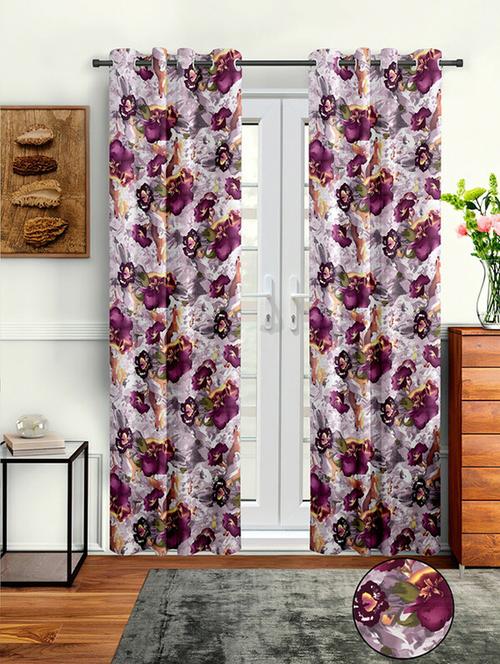 cortina designer eyelet printed home curtains - 19780431 - Very Small Image - 1
