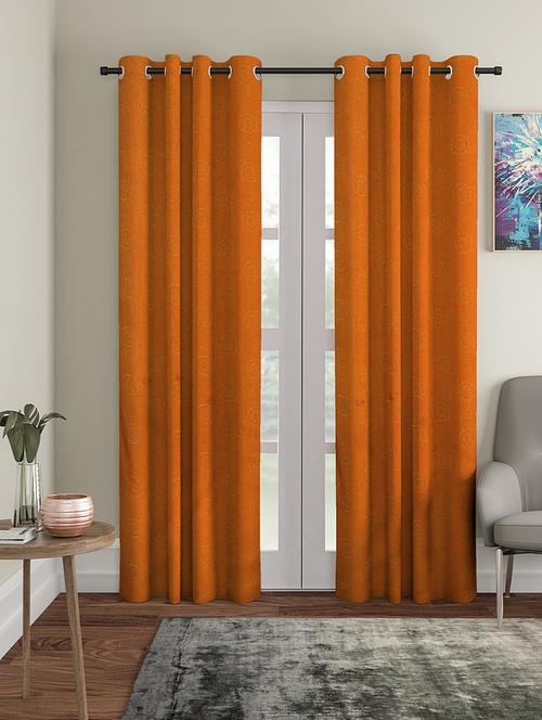 pack of 2 printed door curtain - 19780449 - Very Small Image - 1
