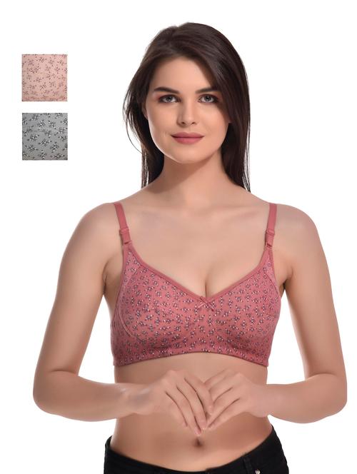 multi colored cotton blend tshirt bra - 19780795 - Very Small Image - 1
