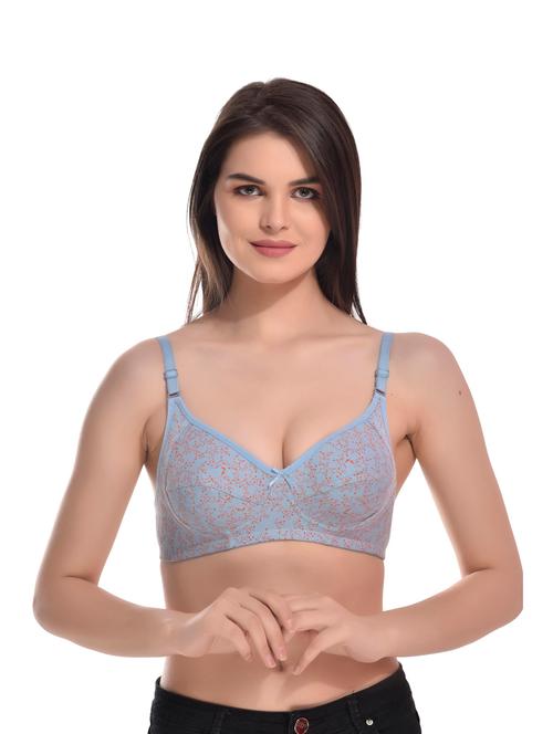 blue cotton blend tshirt bra - 19780802 - Very Small Image - 1