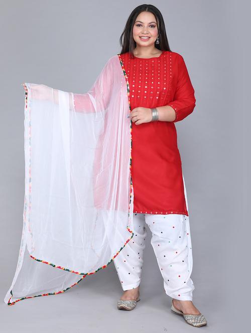 mirror work kurta salwar set - 19780987 - Very Small Image - 1