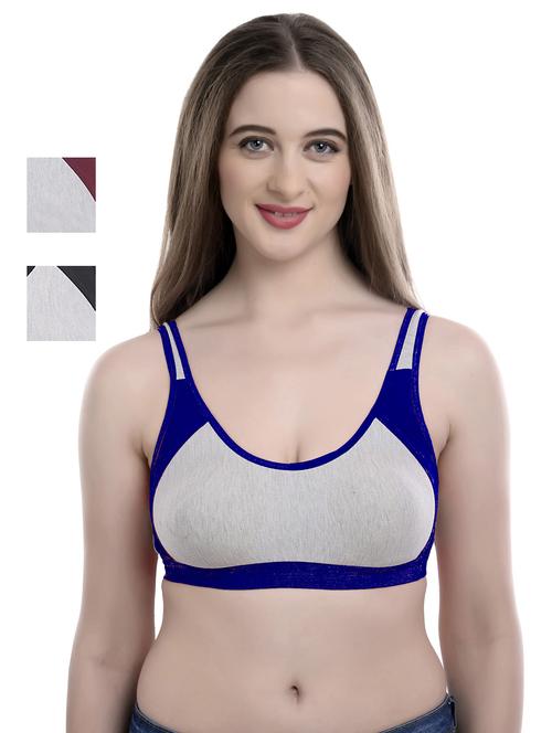 pack of 3 cotton sports bra - 19782479 - Very Small Image - 1