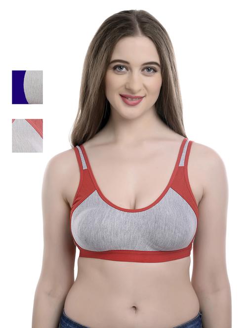 pack of 3 cotton sports bra - 19782497 - Very Small Image - 1
