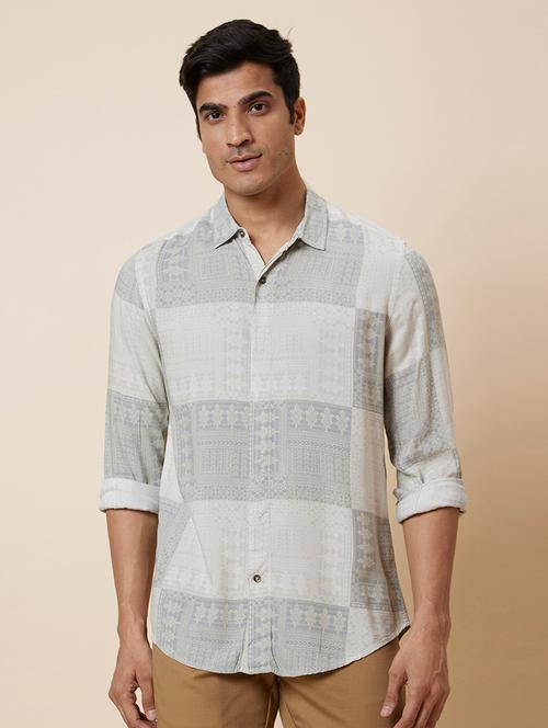 men white cotton casual shirt - 19782677 - Very Small Image - 1