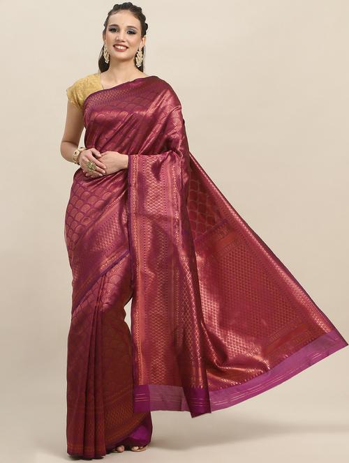 self design handloom saree - 19782693 - Very Small Image - 1