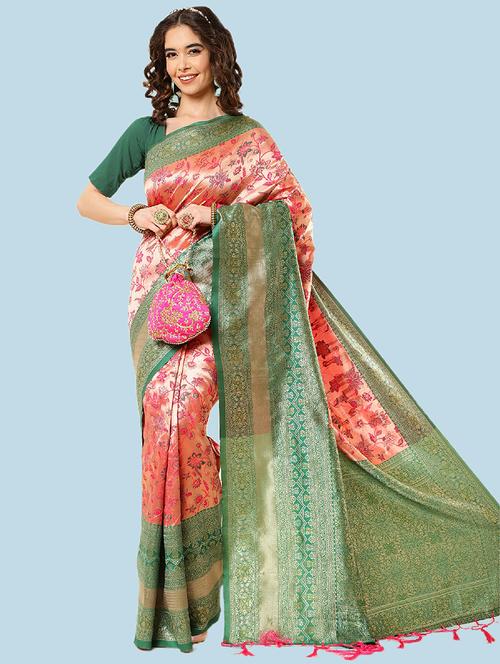 self design paithani saree with blouse - 19782709 - Very Small Image - 1