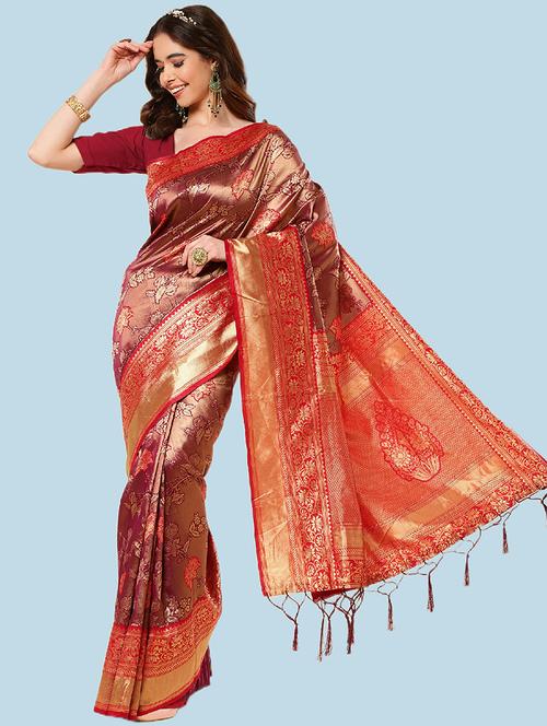 self design paithani saree - 19782725 - Very Small Image - 1