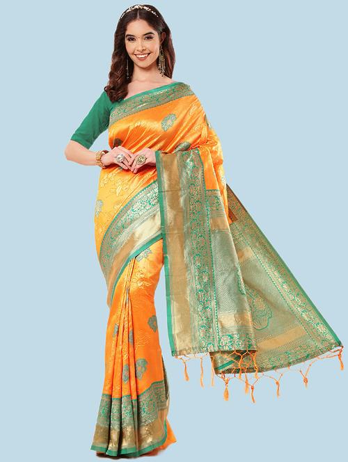 self design paithani saree with blouse - 19782730 - Very Small Image - 1
