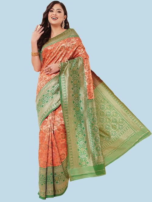 self design kanjivaram saree with blouse - 19782735 - Very Small Image - 1