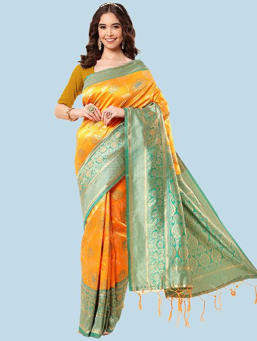 self design paithani saree with blouse - 19782752 - Very Small Image - 1