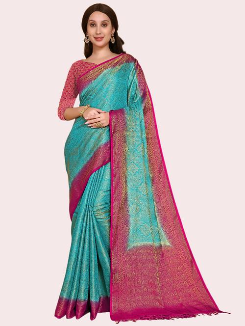 self design woven saree - 19782760 - Very Small Image - 1