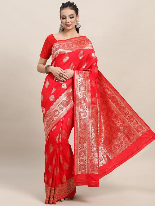 self design handloom saree - 19782762 - Very Small Image - 1